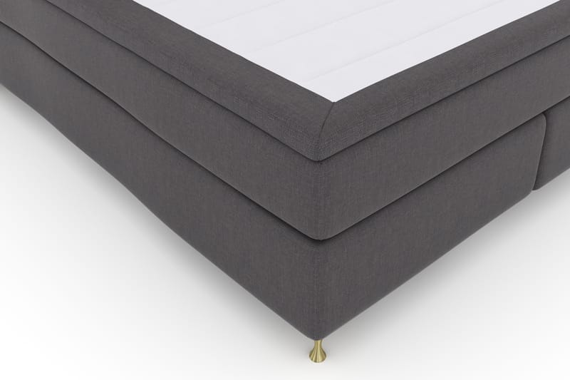 Komplett Sängpaket Choice No 4 180x200 Fast - Mörkgrå|Guld - Kontinentalsäng - Dubbelsäng - Komplett sängpaket