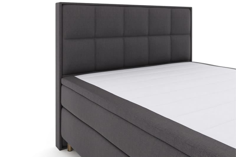 Komplett Sängpaket Choice No 4 180x200 Fast/Medium - Mörkgrå|Koppar - Kontinentalsäng - Dubbelsäng - Komplett sängpaket