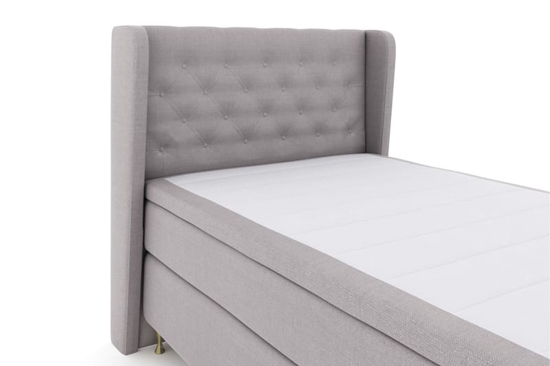 Komplett Sängpaket Choice No 6 120x200 Medium Watergel - Ljusgrå|Guld - Kontinentalsäng - Komplett sängpaket