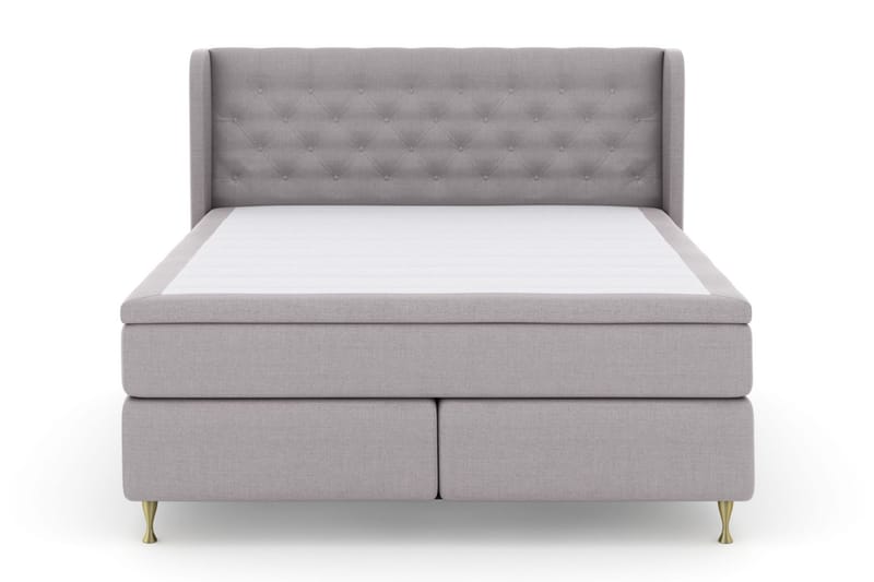 Komplett Sängpaket Choice No 4 160x200 Fast - Ljusgrå|Guld - Kontinentalsäng - Dubbelsäng - Komplett sängpaket