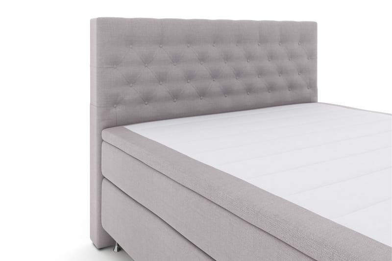 Komplett Sängpaket Choice No 4 160x200 Fast/Medium - Ljusgrå|Silver - Kontinentalsäng - Dubbelsäng - Komplett sängpaket