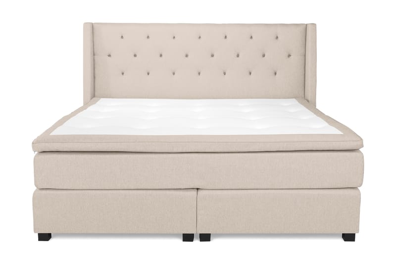 Komplett Sängpaket Langham Beige - 210x210 cm - Komplett sängpaket - Kontinentalsäng - Dubbelsäng