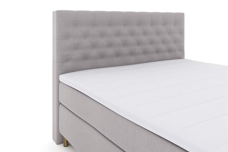 Komplett Sängpaket Choice No 3 180x200 Medium - Ljusgrå|Koppar - Kontinentalsäng - Dubbelsäng - Komplett sängpaket