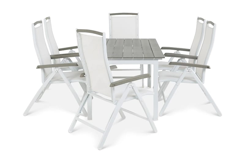 Matgrupp Portland 152-210x90 cm + 6 Monaco Lyx Positionsstol - Matgrupp utomhus