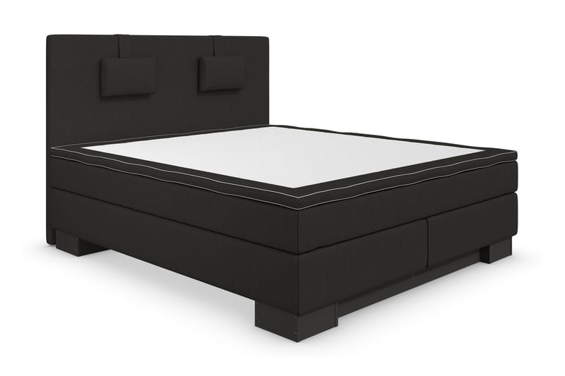 Komplett Sängpaket Romance Lyx Svart - 160x200 - Kontinentalsäng - Dubbelsäng - Komplett sängpaket
