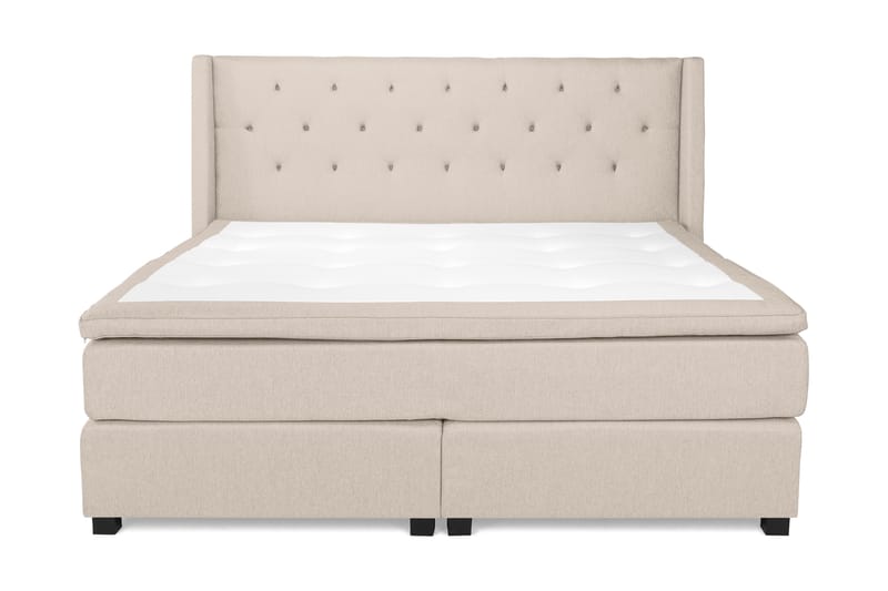 Komplett Sängpaket Langham 210x210 cm Beige - Beige - Komplett sängpaket - Kontinentalsäng - Dubbelsäng