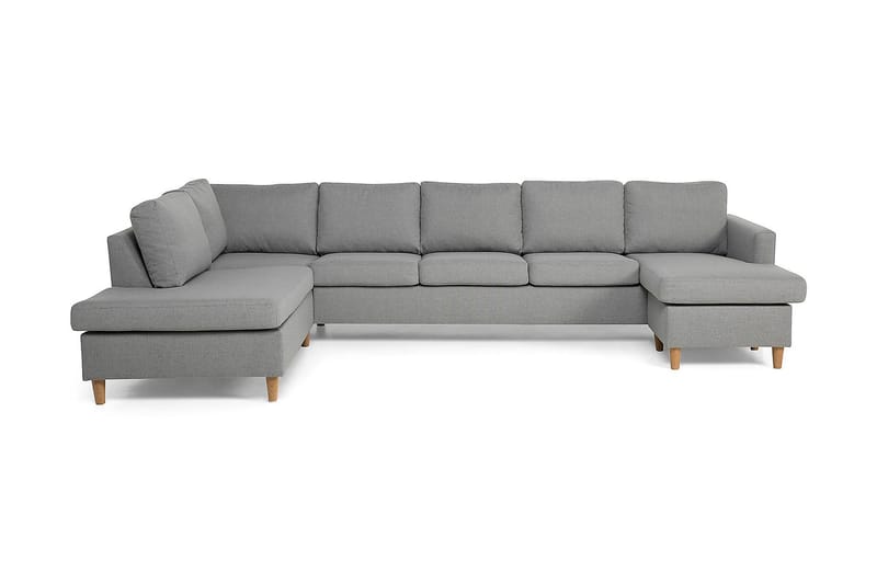 U-soffa Yen Large med Divan Höger - Ljusgrå - U-soffa