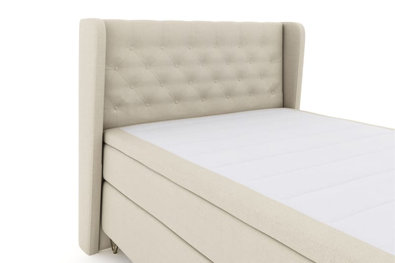 Komplett Sängpaket Choice No 5 140x200 Fast Latex - Beige|Metall V-form - Kontinentalsäng - Komplett sängpaket
