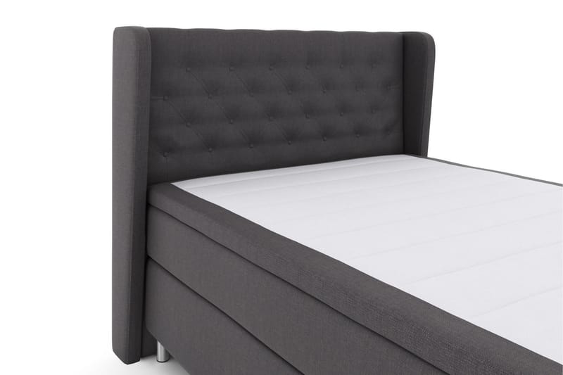 Komplett Sängpaket Choice No 5 140x200 Medium Watergel - Mörkgrå|Metall - Kontinentalsäng - Komplett sängpaket