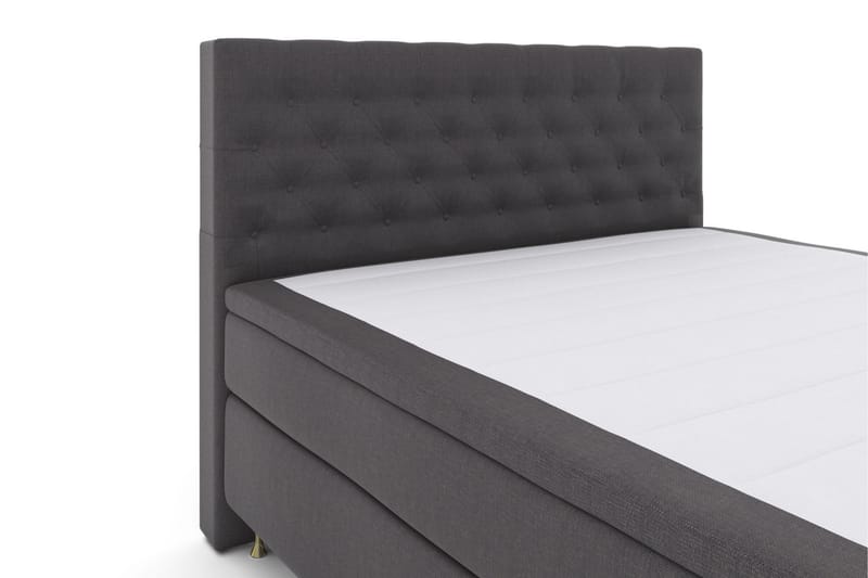 Komplett Sängpaket Choice No 5 180x200 Fast Latex - Mörkgrå|Guld - Kontinentalsäng - Dubbelsäng - Komplett sängpaket