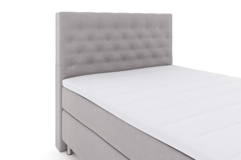 Komplett Sängpaket Choice No 3 140x200 Medium - Ljusgrå|Metall - Kontinentalsäng - Komplett sängpaket