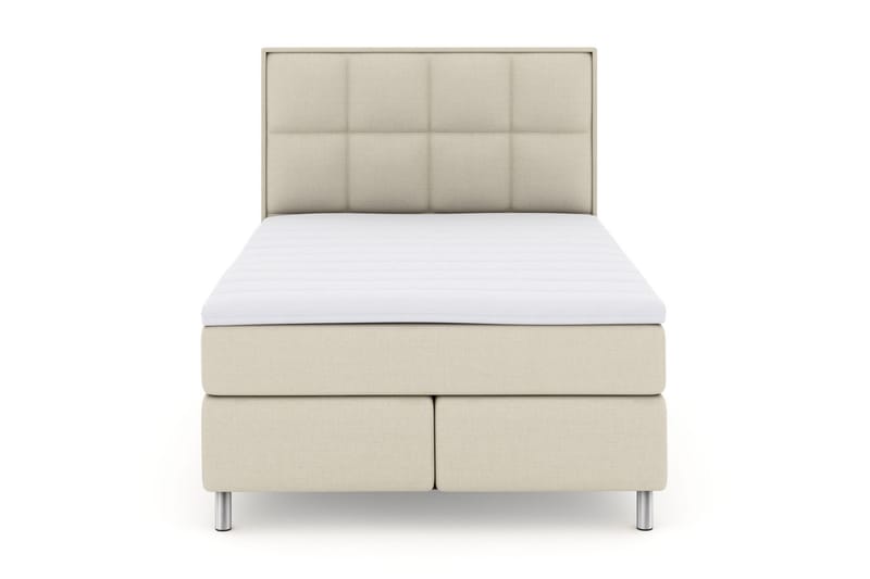 Komplett Sängpaket Choice No 3 160x200 Fast/Medium - Beige|Metall - Kontinentalsäng - Dubbelsäng - Komplett sängpaket