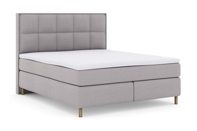 Komplett Sängpaket Choice No 3 210x210 Fast - Ljusgrå|Koppar - Kontinentalsäng - Dubbelsäng - Komplett sängpaket