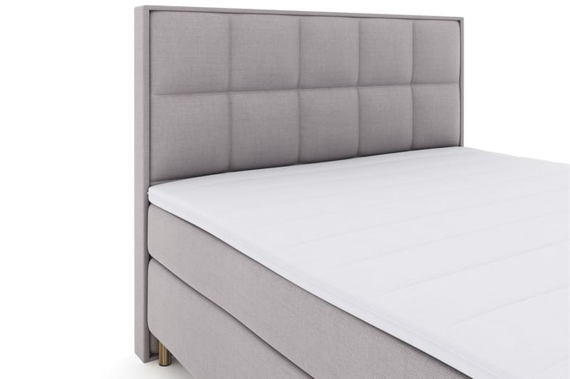 Komplett Sängpaket Choice No 3 180x200 Fast/Medium - Ljusgrå|Koppar - Kontinentalsäng - Dubbelsäng - Komplett sängpaket