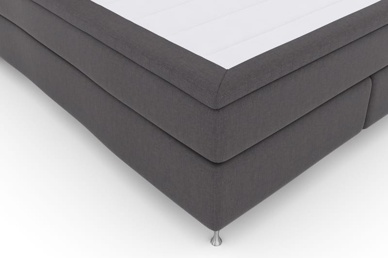 Komplett Sängpaket Choice No 4 180x200 Fast - Mörkgrå|Silver - Kontinentalsäng - Dubbelsäng - Komplett sängpaket