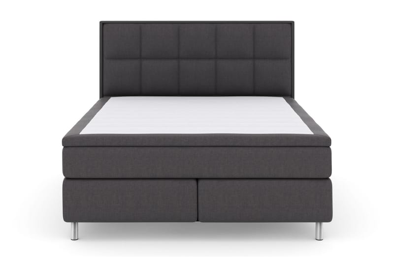 Komplett Sängpaket Choice No 5 180x200 Fast Watergel - Mörkgrå|Metall - Kontinentalsäng - Dubbelsäng - Komplett sängpaket