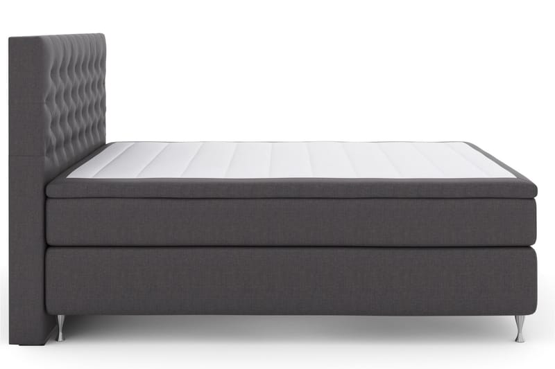 Komplett Sängpaket Choice No 4 180x200 Medium - Mörkgrå|Silver - Kontinentalsäng - Dubbelsäng - Komplett sängpaket