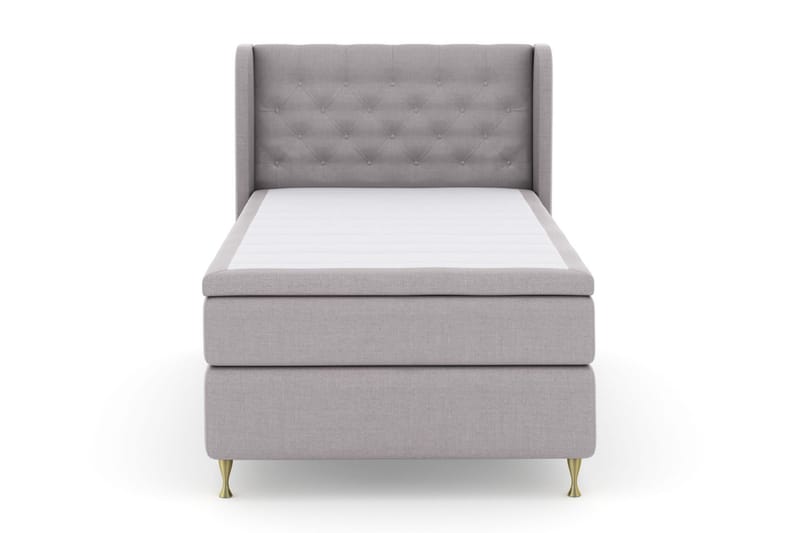 Komplett Sängpaket Choice No 6 120x200 Fast Watergel - Ljusgrå|Guld - Kontinentalsäng - Komplett sängpaket