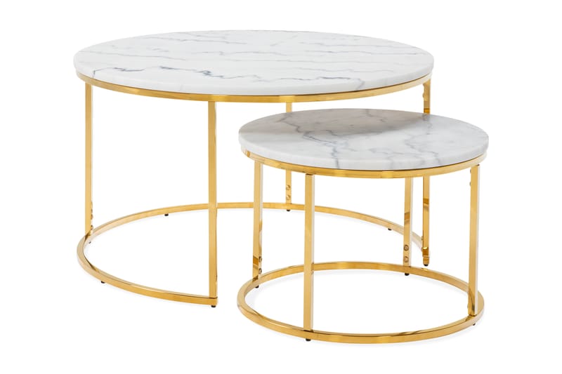 Satsbord Titania Runt Marmor - Satsbord - Soffbord