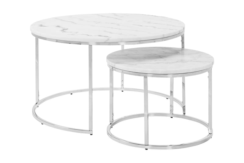 Satsbord Titania Runt Marmor - Satsbord - Soffbord