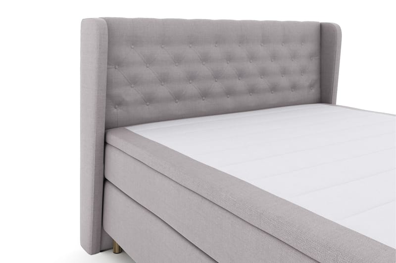 Komplett Sängpaket Choice No 5 210x210 Fast/Medium Watergel - Ljusgrå|Koppar - Kontinentalsäng - Dubbelsäng - Komplett sängpaket