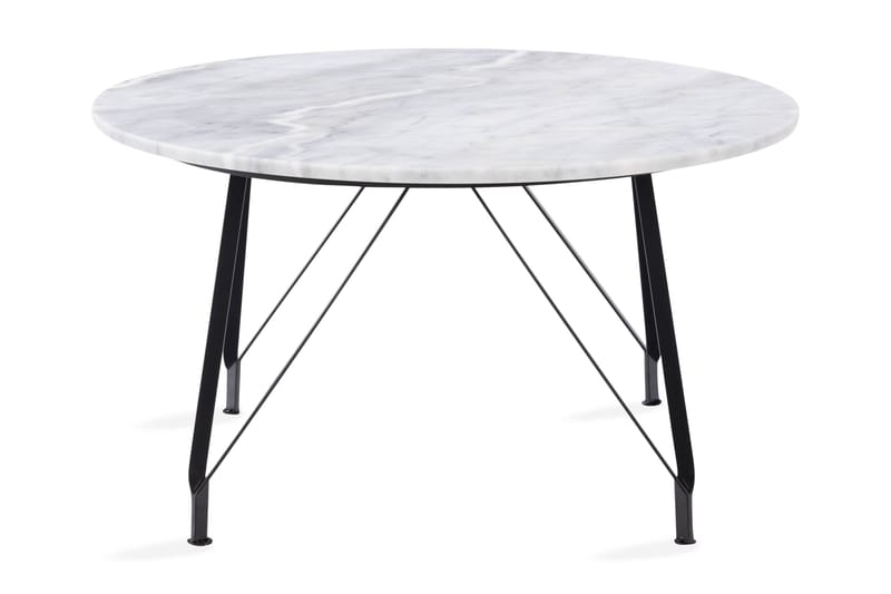 Soffbord Titania 80 cm Runt Marmor - Grå/Svart - Soffbord - Marmorbord
