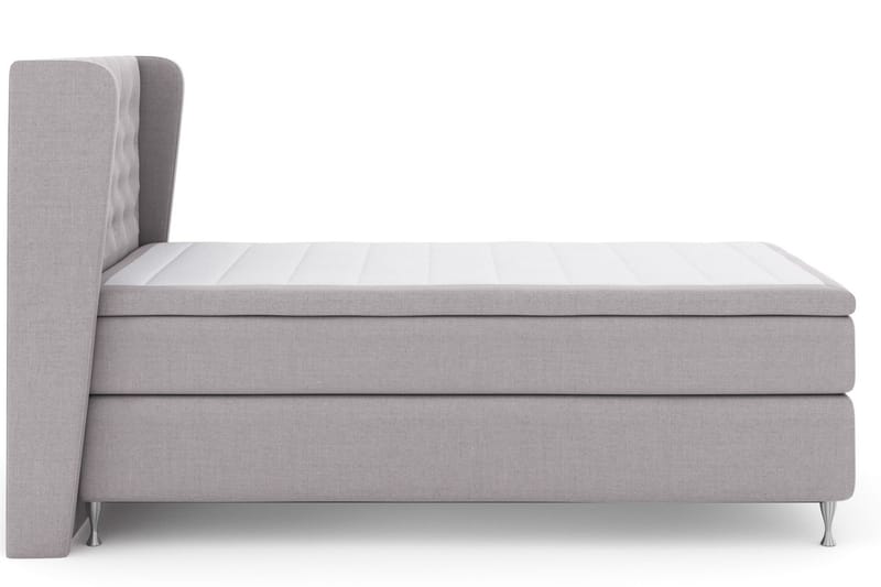 Komplett Sängpaket Choice No 6 120x200 Fast Watergel - Ljusgrå|Silver - Kontinentalsäng - Komplett sängpaket