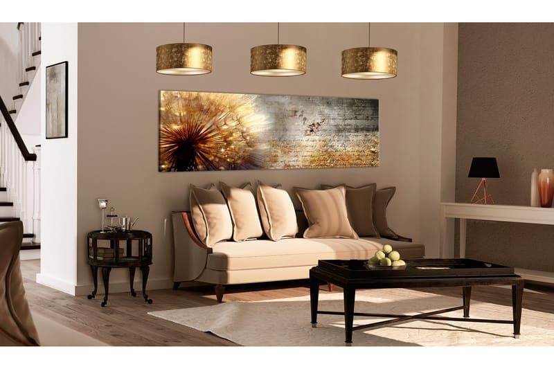 Tavla Golden Dandelion 150x50 - Artgeist sp. z o. o. - Canvastavla