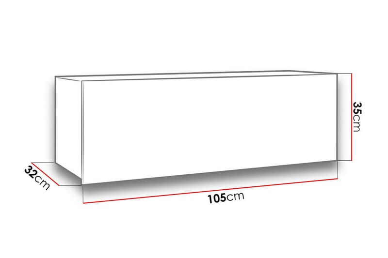 Väggskåp Frick 105 cm - Vit - Förvaringsskåp