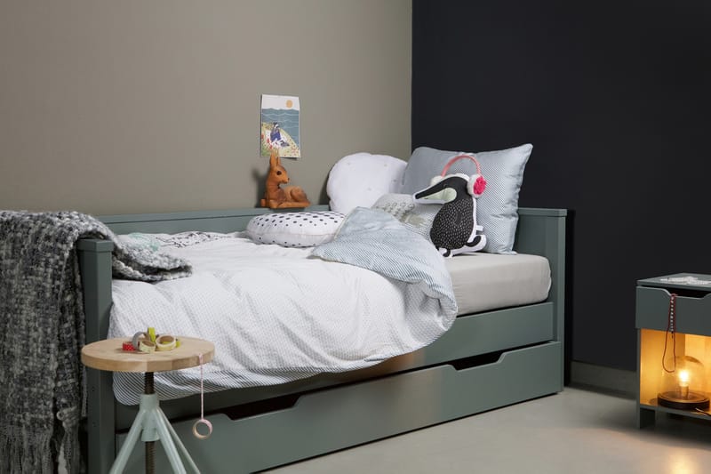 Sänglåda Sparrow  94x198 cm - Grön - Sängförvaring