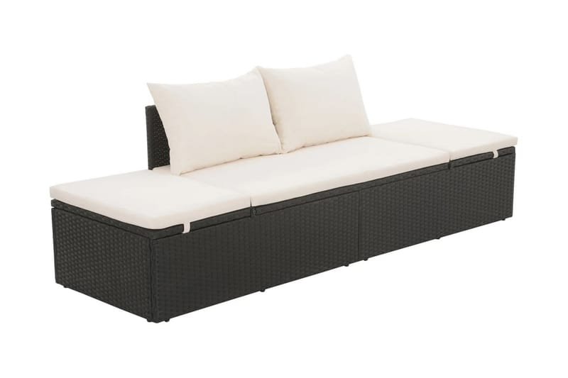 Solsäng 195x60 cm konstrotting svart - Solsäng & solvagn