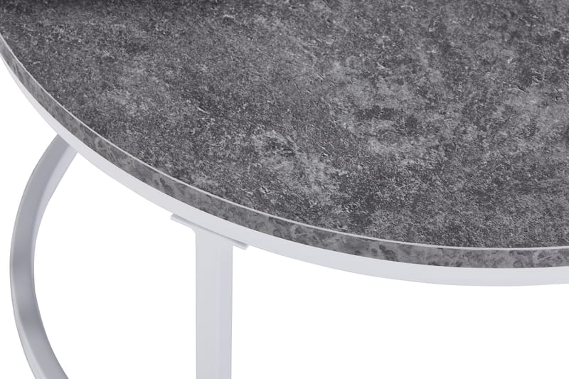 Satsbord Thyra 90 cm Runt 2 Bord - Grå - Satsbord - Soffbord
