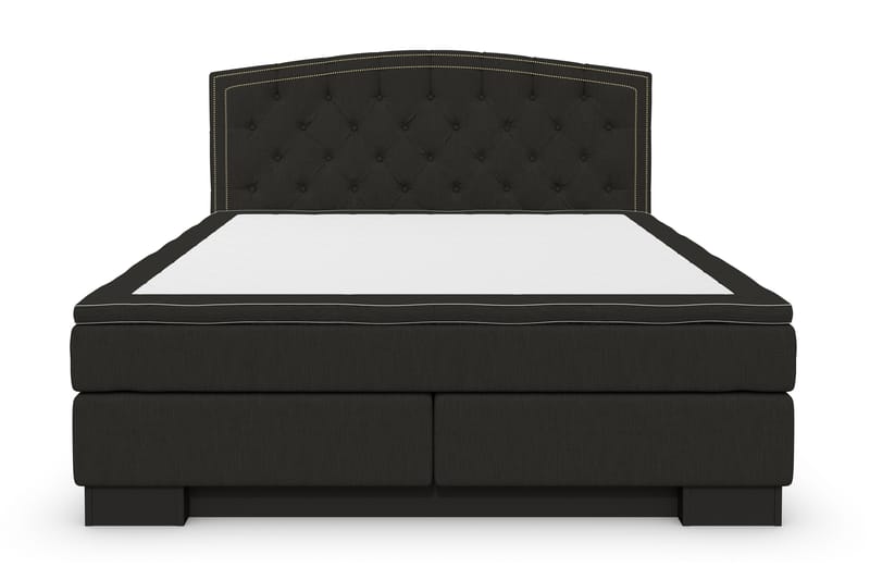 Komplett Sängpaket Romance Lyx 160x210 Cesaro Gavel Svängd - Svart - Kontinentalsäng - Dubbelsäng - Komplett sängpaket