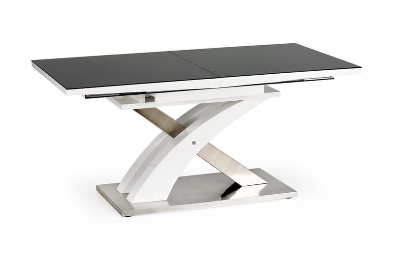 Matbord Marcil Förlängningsbart 160 cm - Svart|Vit - Matbord & köksbord
