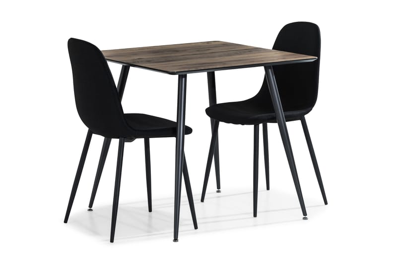 Matgrupp Jaunita 80 cm med 2 Naira Stol - Brun|Svart - Matgrupp