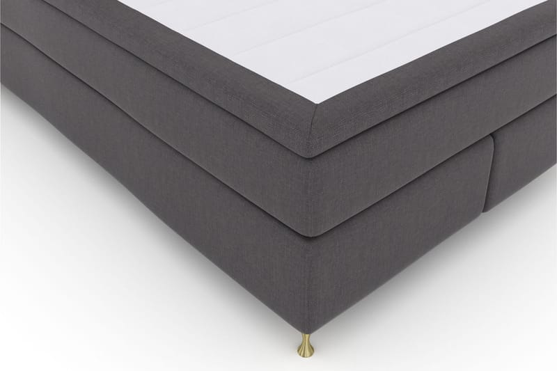 Komplett Sängpaket Choice No 4 140x200 Medium - Mörkgrå|Guld - Kontinentalsäng - Komplett sängpaket