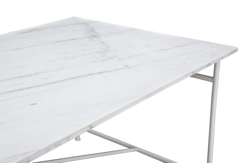 Matbord Narses 200 cm Marmor - Vit - Matbord & köksbord