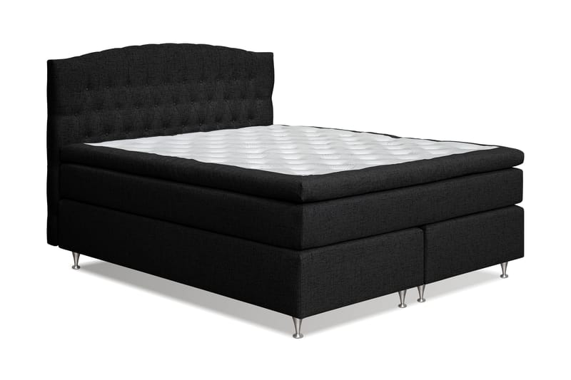 Sängpaket Abelie 180x200 Fast/Medium - Svart - Kontinentalsäng - Dubbelsäng - Komplett sängpaket