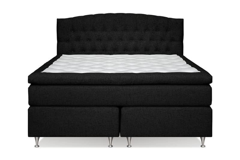 Sängpaket Abelie 180x200 Medium - Svart - Komplett sängpaket - Kontinentalsäng - Dubbelsäng