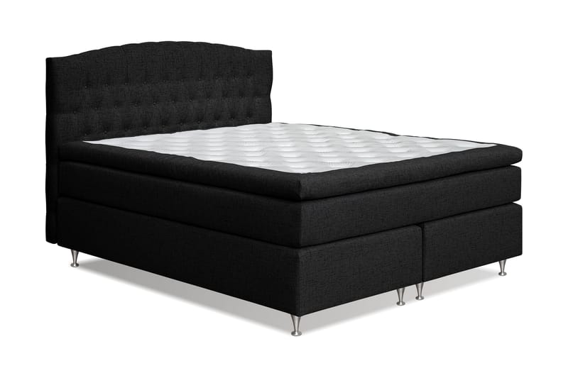 Sängpaket Abelie 180x200 Medium - Svart - Kontinentalsäng - Dubbelsäng - Komplett sängpaket