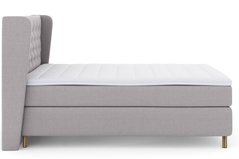 Komplett Sängpaket Choice No 3 140x200 Medium - Ljusgrå|Koppar - Kontinentalsäng - Komplett sängpaket