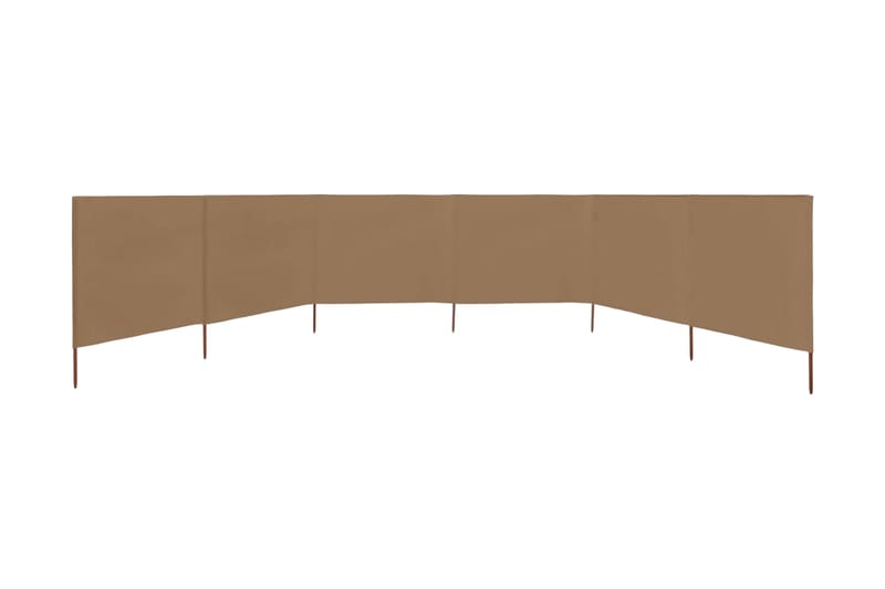 Vindskydd 6 paneler tyg 800x80 cm taupe - Brun - Insynsskydd & vindskydd