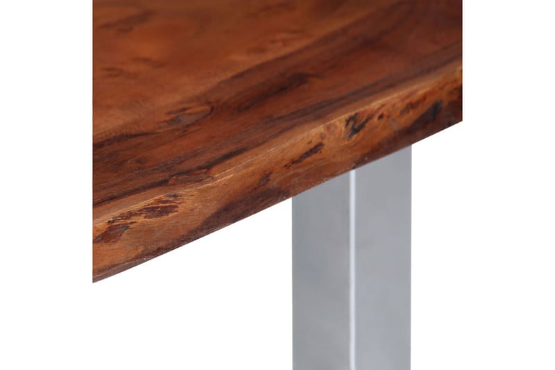 Soffbord med levande kanter 115x60x40 cm massivt akaciaträ - Brun - Soffbord