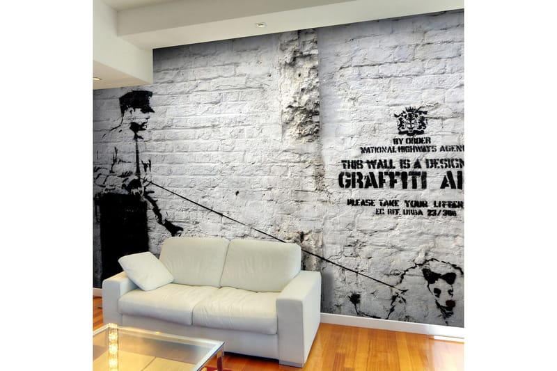 Fototapet Banksy Graffiti Area 400x280 - Artgeist sp. z o. o. - Tapeter vardagsrum - Tapeter sovrum & sovrumstapet - Kökstapeter - Fototapet