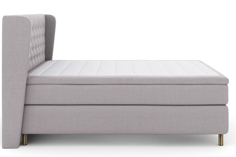 Komplett Sängpaket Choice No 5 210x210 Fast/Medium Watergel - Ljusgrå|Koppar - Kontinentalsäng - Dubbelsäng - Komplett sängpaket