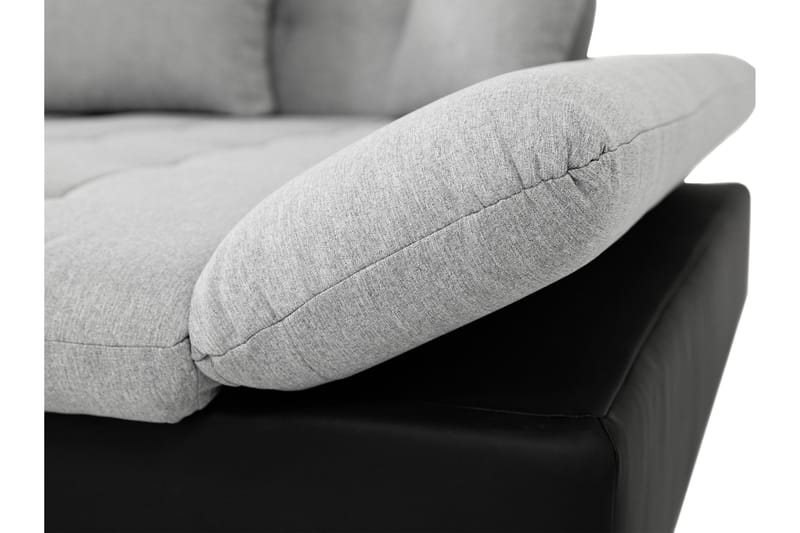 Djerra Bäddsoffa med Schäslong 3-sits i Sammet - Mörkgrå/Ljusgrå - Möbler - Soffa - Sammetssoffa