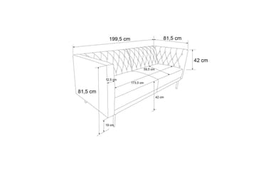 2-sitssoffa Marseille Smaragdgrön - Smaragdgrön - Möbler - Soffa - Sammetssoffa