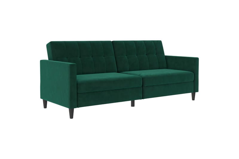 Bäddsoffa Hartford 203x83x82 cm, Mörkgrön, Sammet - 203x83x82 cm, Mörkgrön, Sammet - Möbler - Soffa - Sammetssoffa