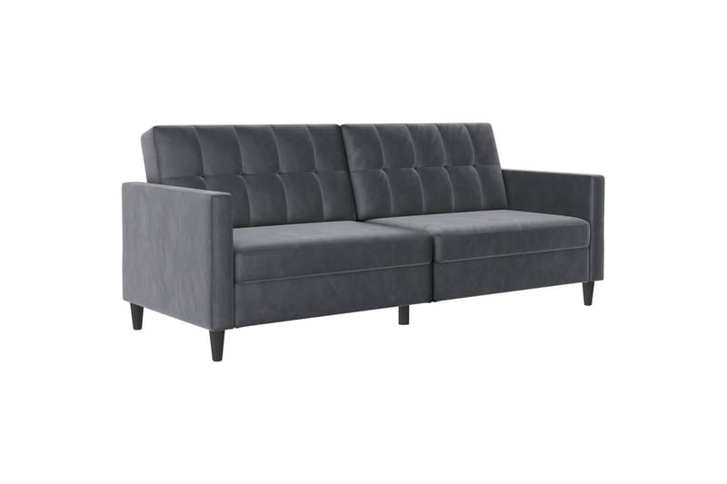 Bäddsoffa Hartford 203x83x82 cm, Antracit, Sammet - 203x83x82 cm, Antracit, Sammet - Möbler - Soffa - Sammetssoffa