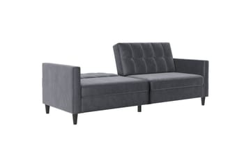 Bäddsoffa Hartford 203x83x82 cm, Antracit, Sammet - 203x83x82 cm, Antracit, Sammet - Möbler - Soffa - Sammetssoffa